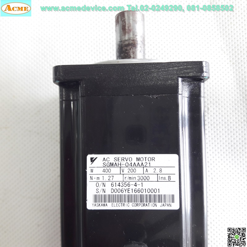 Servo Drive Yaskawa รุ่น CACR-04-MM2A & Motor SGMAH-04AAA21, 400w