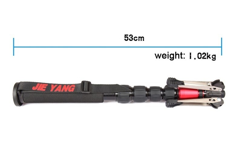 ขาตั้งโมโนพอด(ขาเดียว) JIEYANG JY0506 Monopod พร้อมหัวแพนวิดีโอ ความสูง 1.6 เมตร