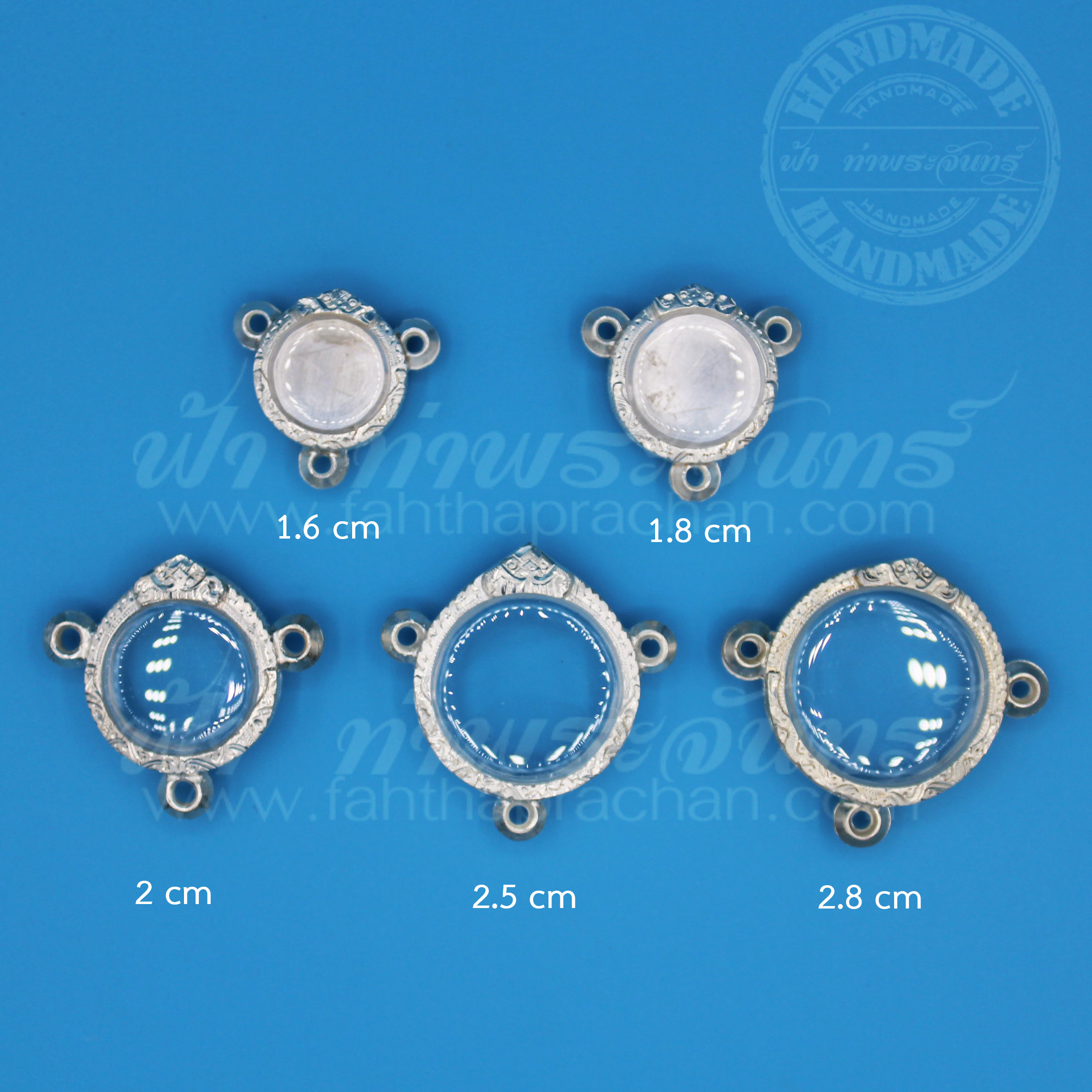 ตลับเงินเหรียญกลม 3 ห่วง เงินแกะลาย 92.5%