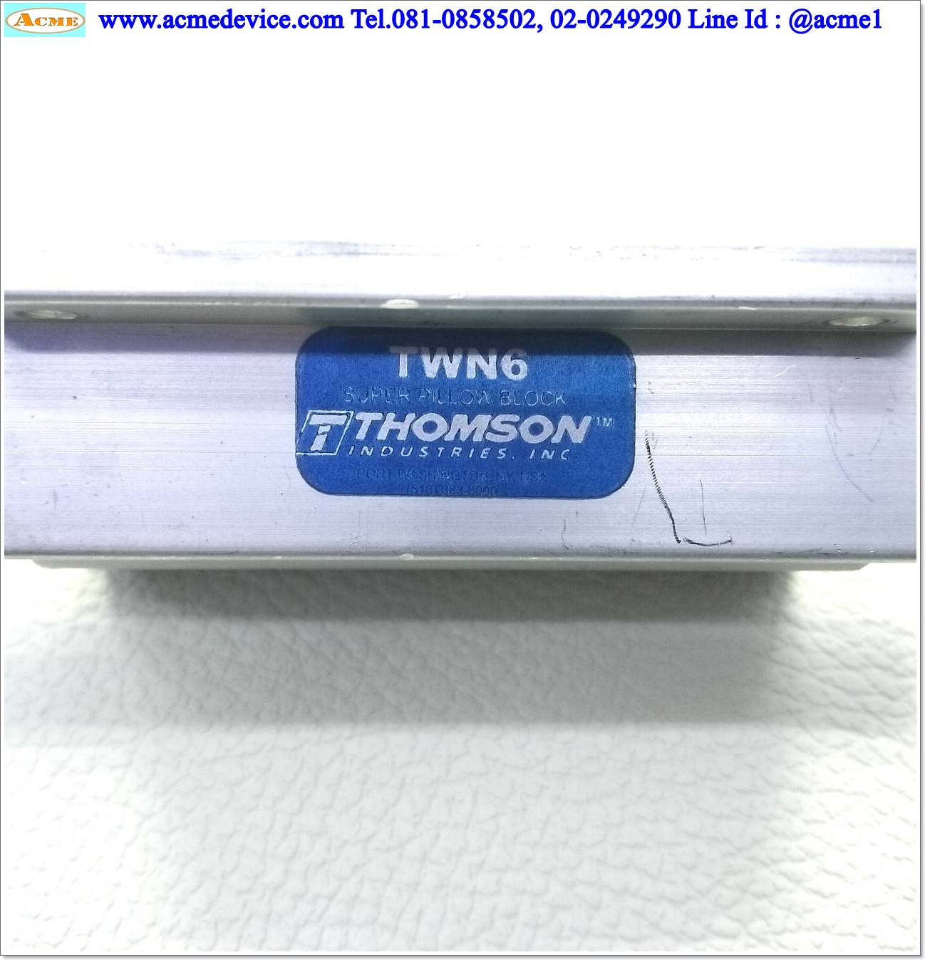 Linear Bushing and Shafts Thomson รุ่น TWN6, เพลาโต 0.375 นิ้ว, ยาว 102 มม.