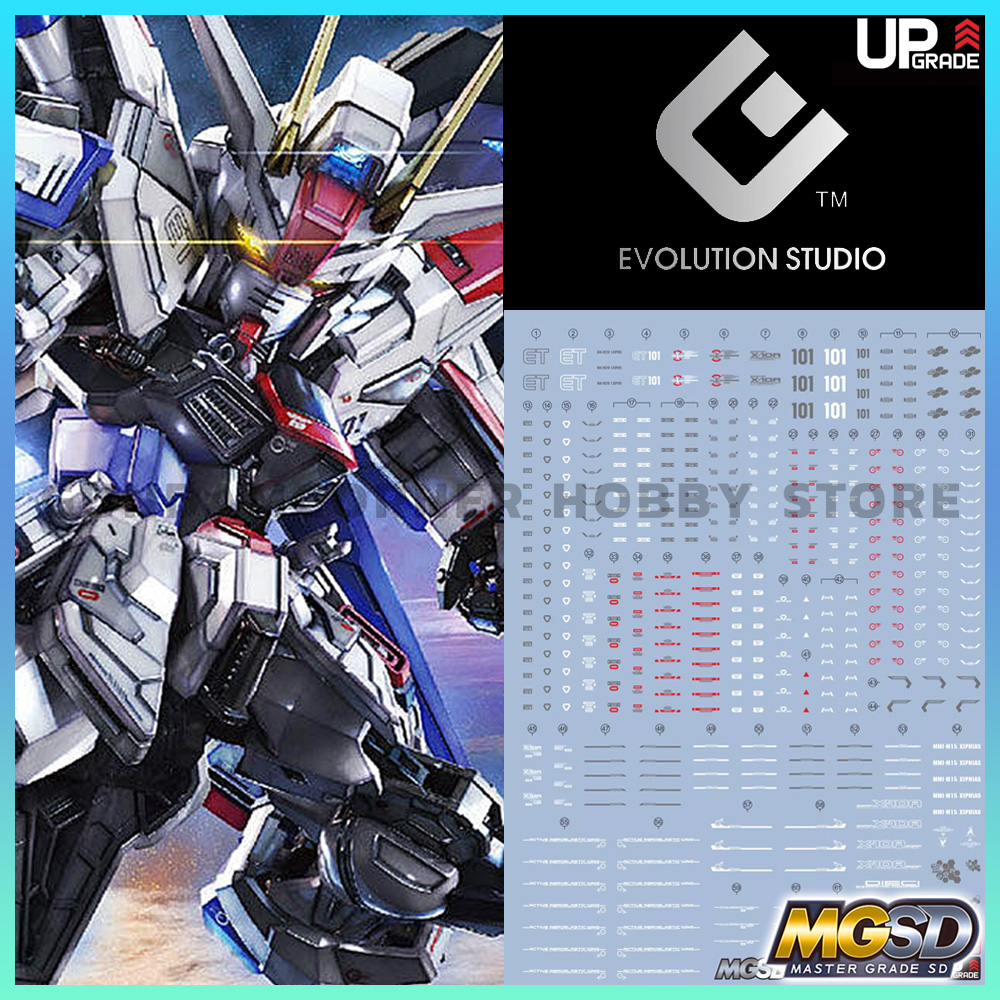 ดีคอลน้ำ EVO® MGSD ZGMF-X10A FREEDOM UPGRADED VER‼ MGSD-01 EVO Water Decal สติ๊กเกอร์น้ำเรืองแสงสำหรับติดบนกันดั้ม