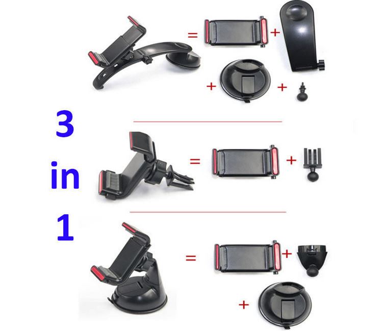 ที่ จับ-ยึด-หนีบ-วาง-ตั้ง มือถือ/แท็บเล็ต 3in1 iMOUNT สีดำ