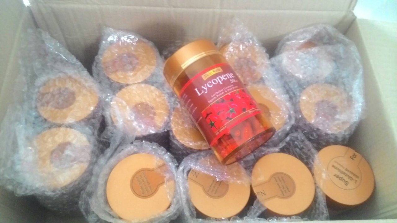 Skin Safe Lycopene 50 Mg มะเขือเทศสกัดเย็น ผิวขาวใส ไร้สิว บรรจุ 150 Capsules จากเยอรมัน