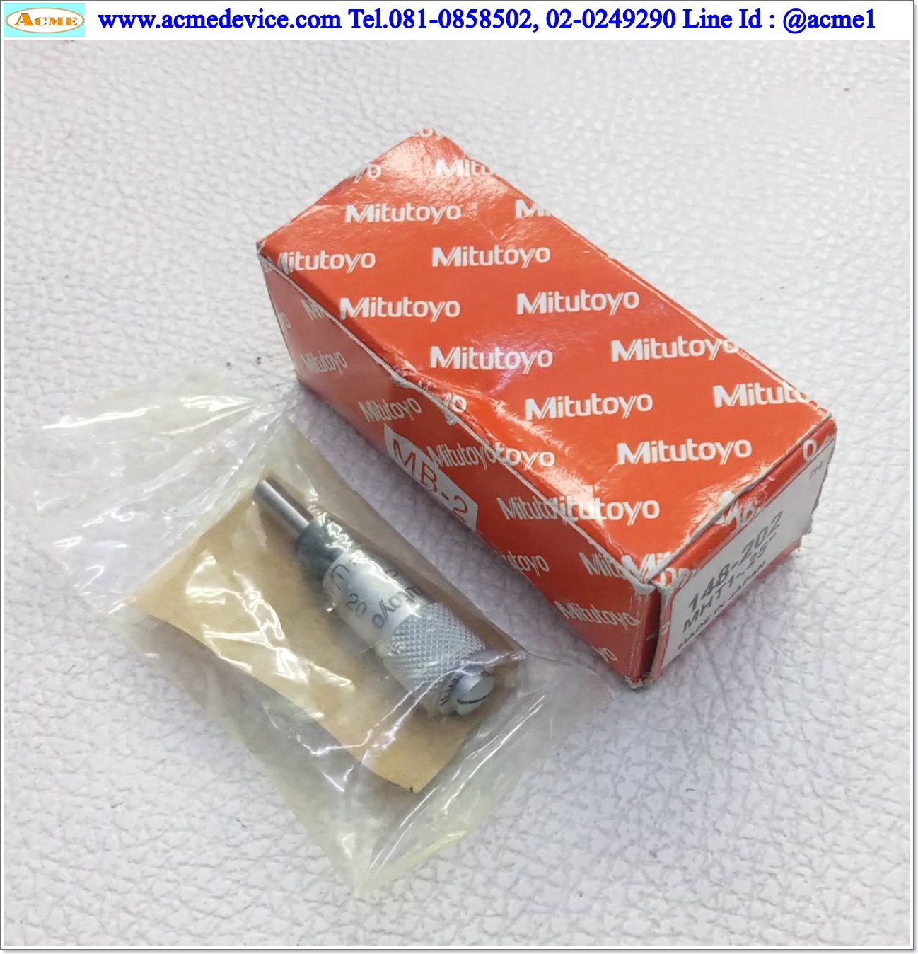 Micrometer Mitutoyo รุ่น 148-202, MHT1-.25", Head 0.25"