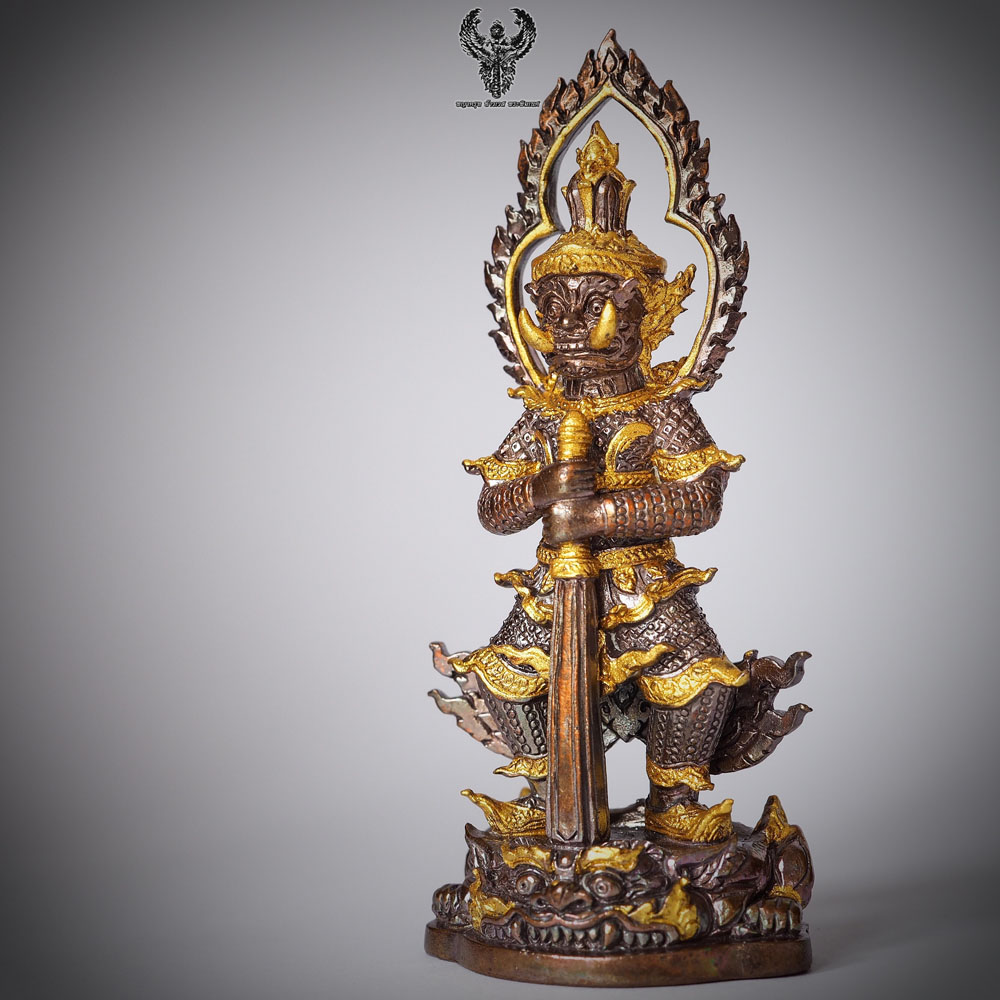 ท้าวเวสสุวรรณ. รุ่น คลังสมบัติ์ ทองแดงรมมันปู ทาทองบางส่วน