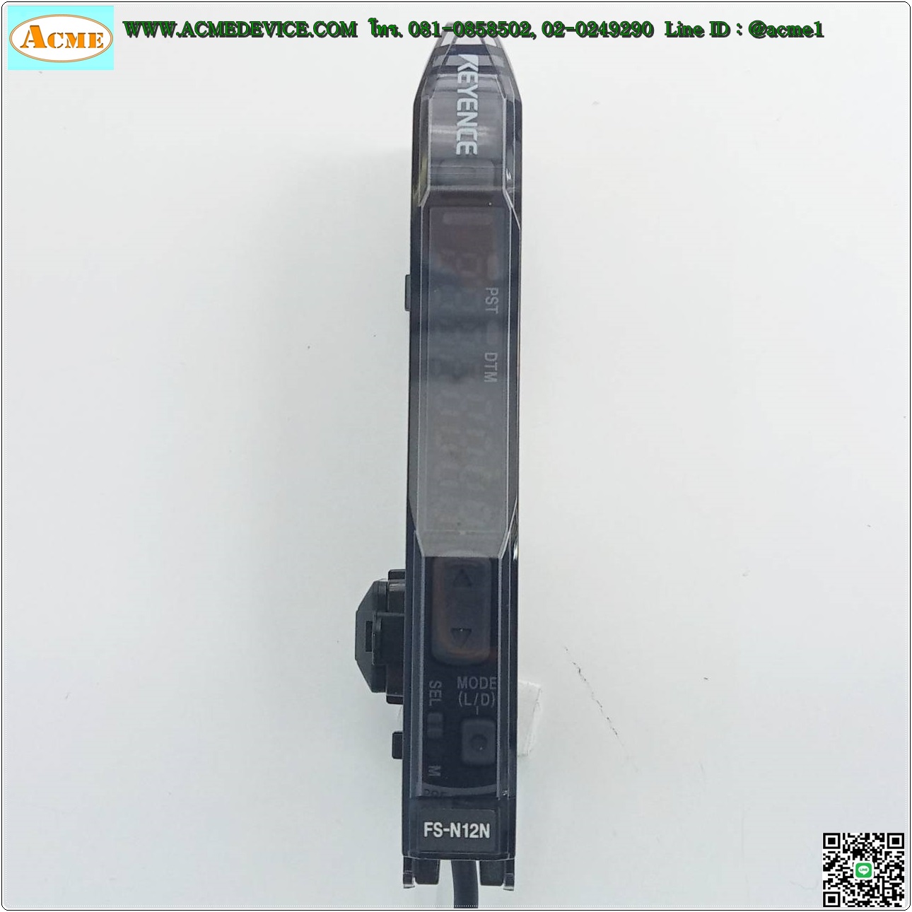 Fiber Amp Keyence รุ่น FS-N12N, NPN, 1 Output, expansion unit