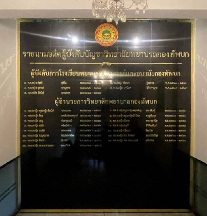 ป้ายอักษรรายนาม วัสดุอะคริลิคทองมิลเลอร์ พร้อมติดตั้ง ขนาดรวม 320x345cm