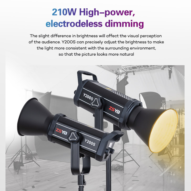 [พรีออเดอร์] ไฟสตูดิโอสำหรับถ่ายภาพและวีดีโอ ZSYB Y200D/Y200S Video Light COB Light Bi-color