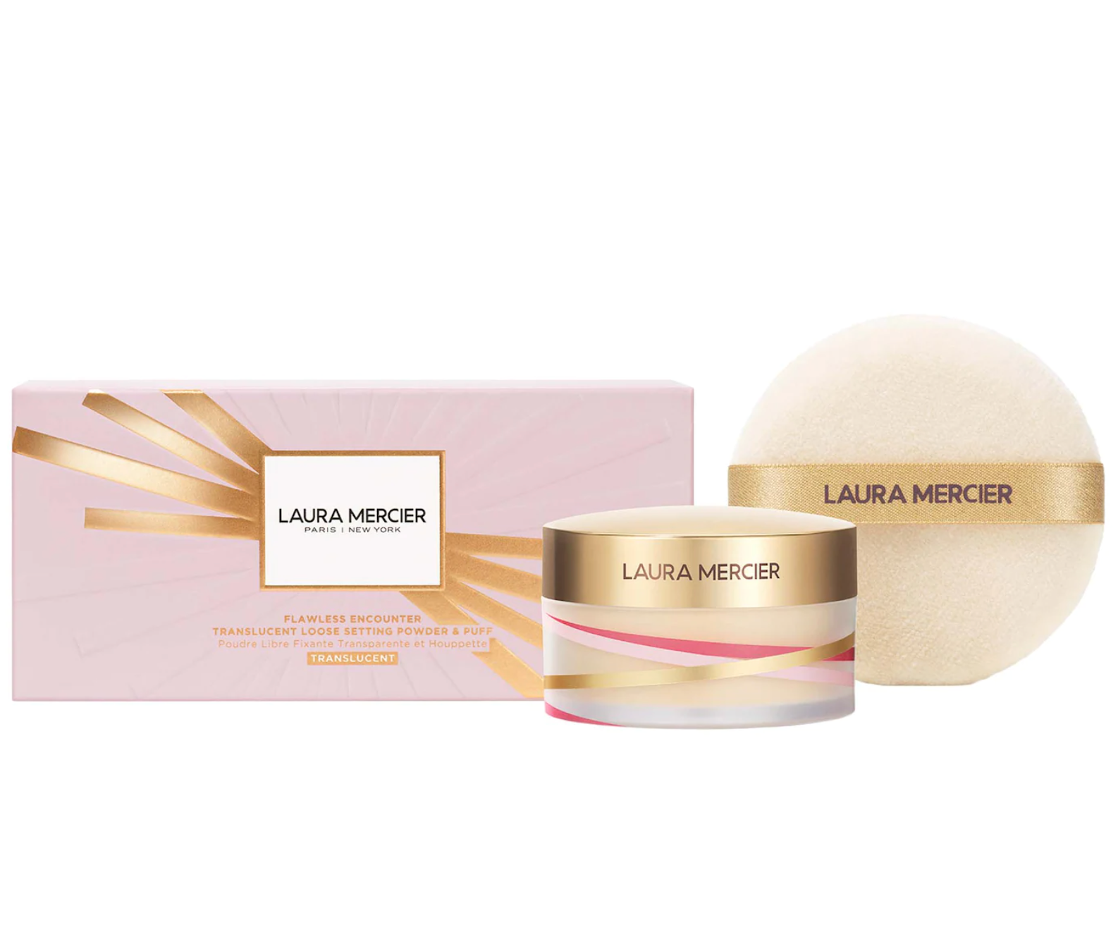 แป้งฝุ่นลอร่า Laura Mercier Flawless Encounter Translucent Loose Setting Powder 29g & Puff