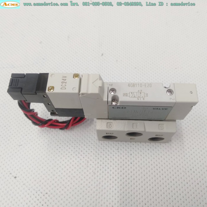 Solenoid Valve CKD รุ่น 4GB110-06-E20-3, 5/2, 24VDC