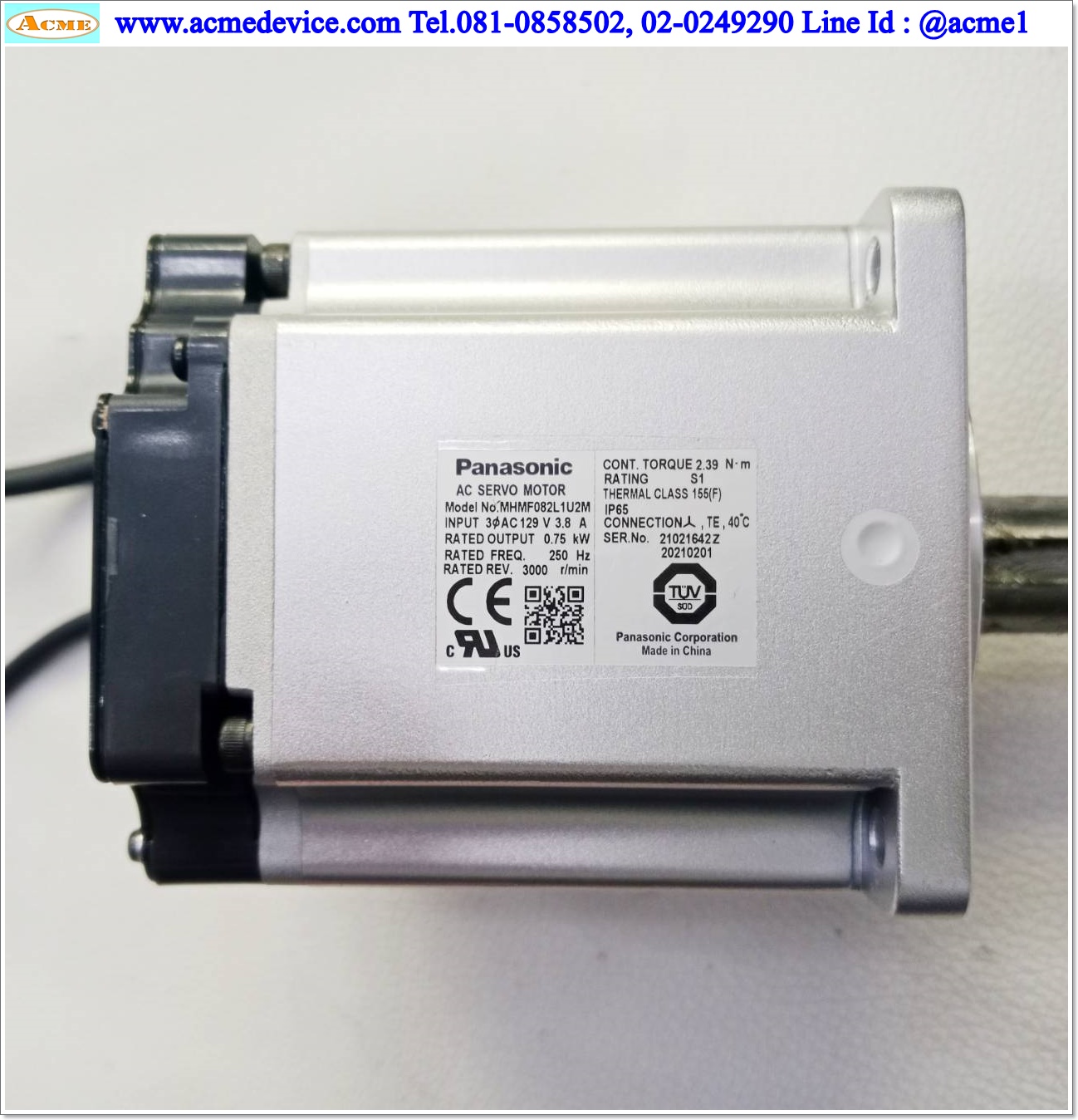 Servo Drive Panasonic รุ่น MCDLT35SF & Motor MHMF082L1U2M, 750W