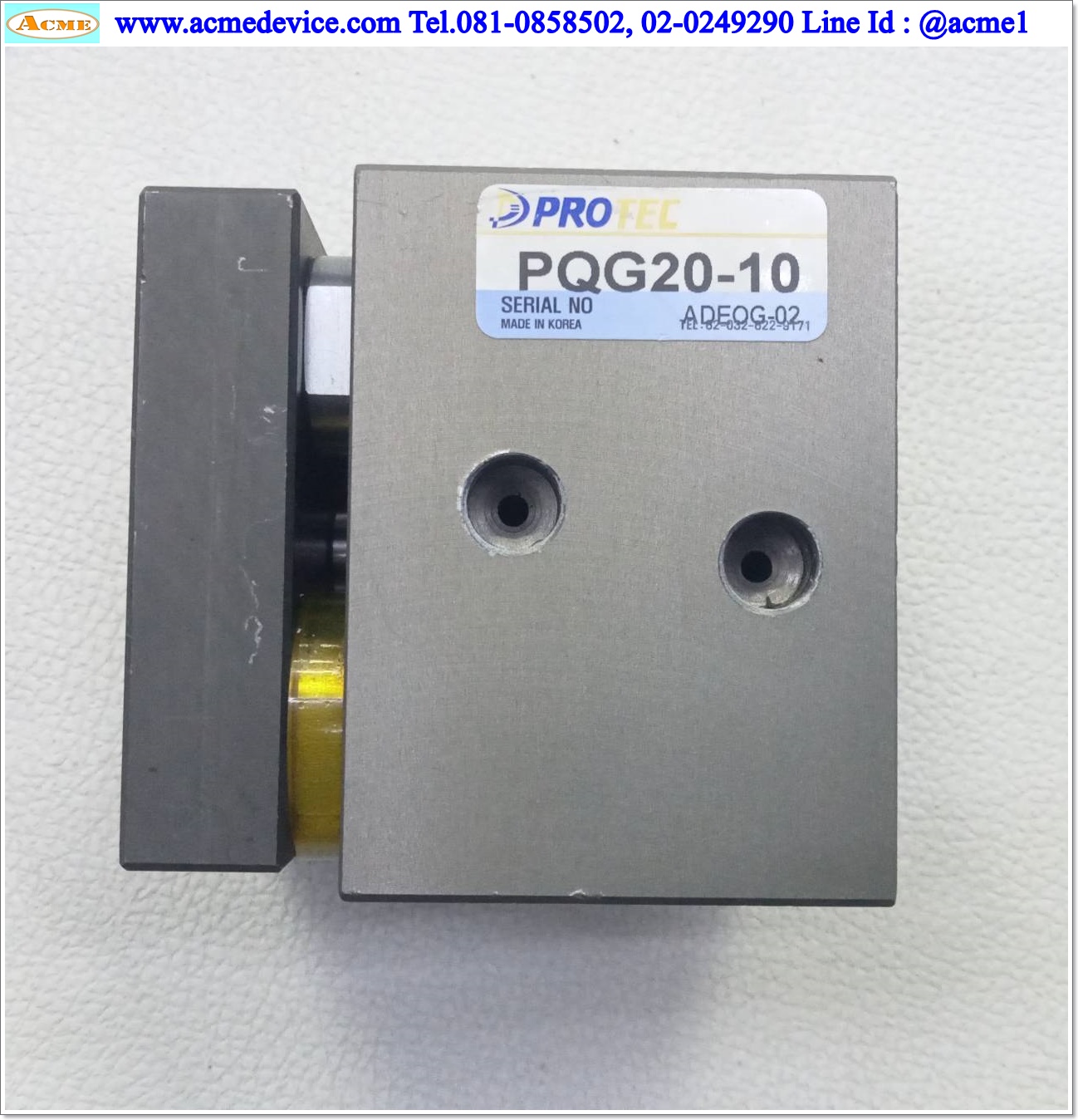 Block cylinder Protec รุ่น PQG20-10, Bore 20 mm., Stroke 10 mm.