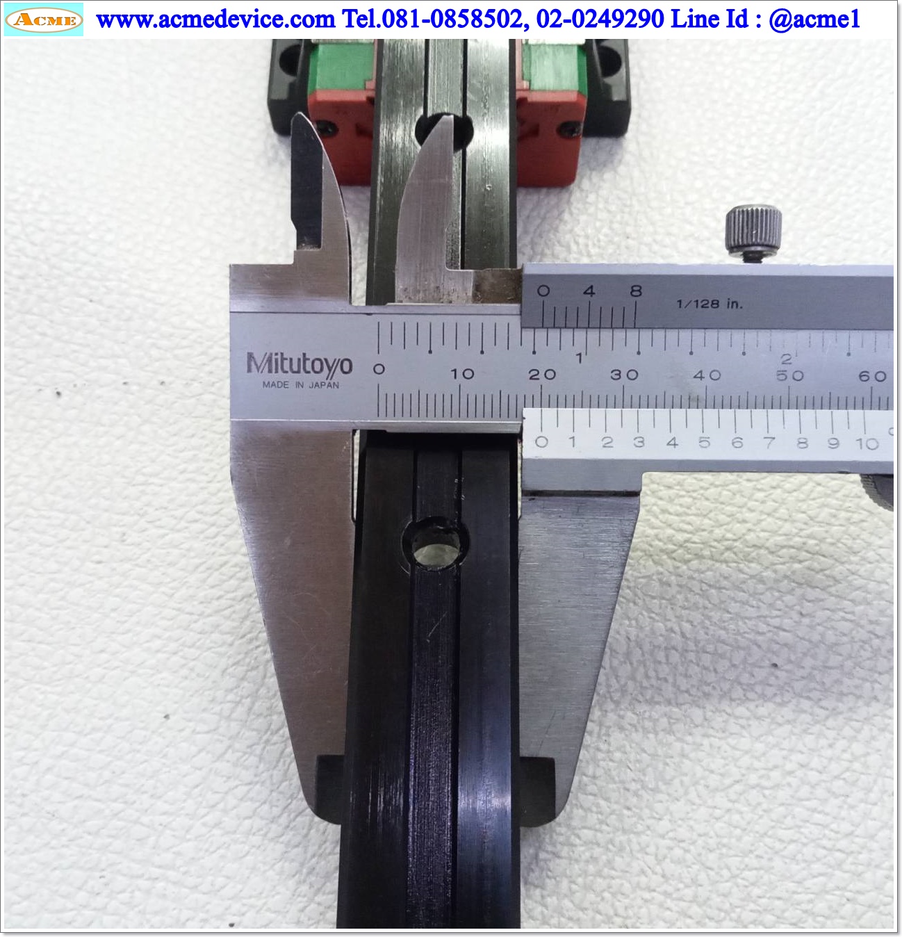 Linear Block and Rail Hiwin รุ่น EG20, รางสไลด์ขนาด 20 mm x 350 mm. (ดำ)