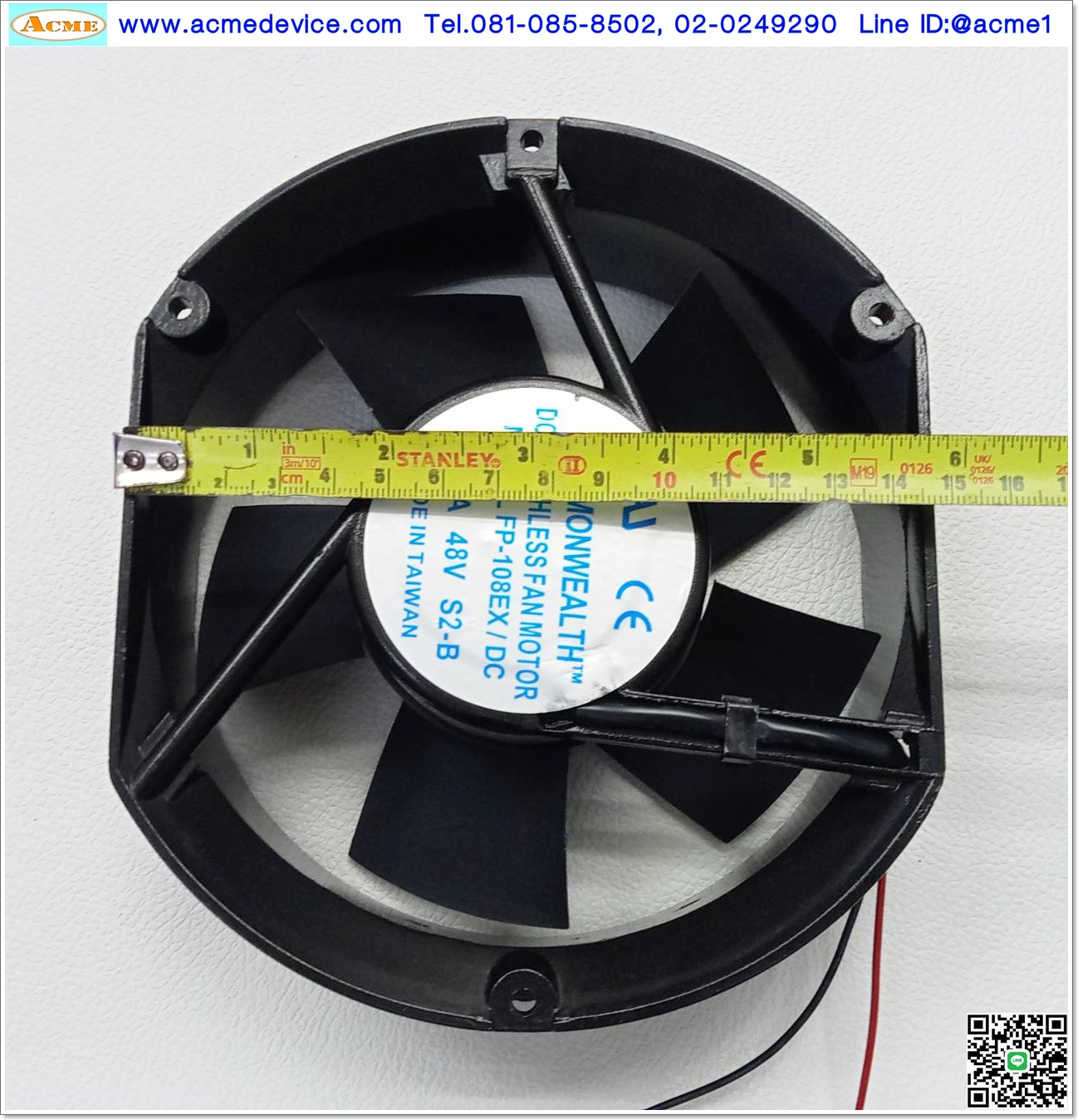 พัดลม Cooling Fan Commonwealth รุ่น FP-108EX/DC, 22 to 48Vdc, DC Brushless, Ball Bearing, 172 x 150 x 51mm