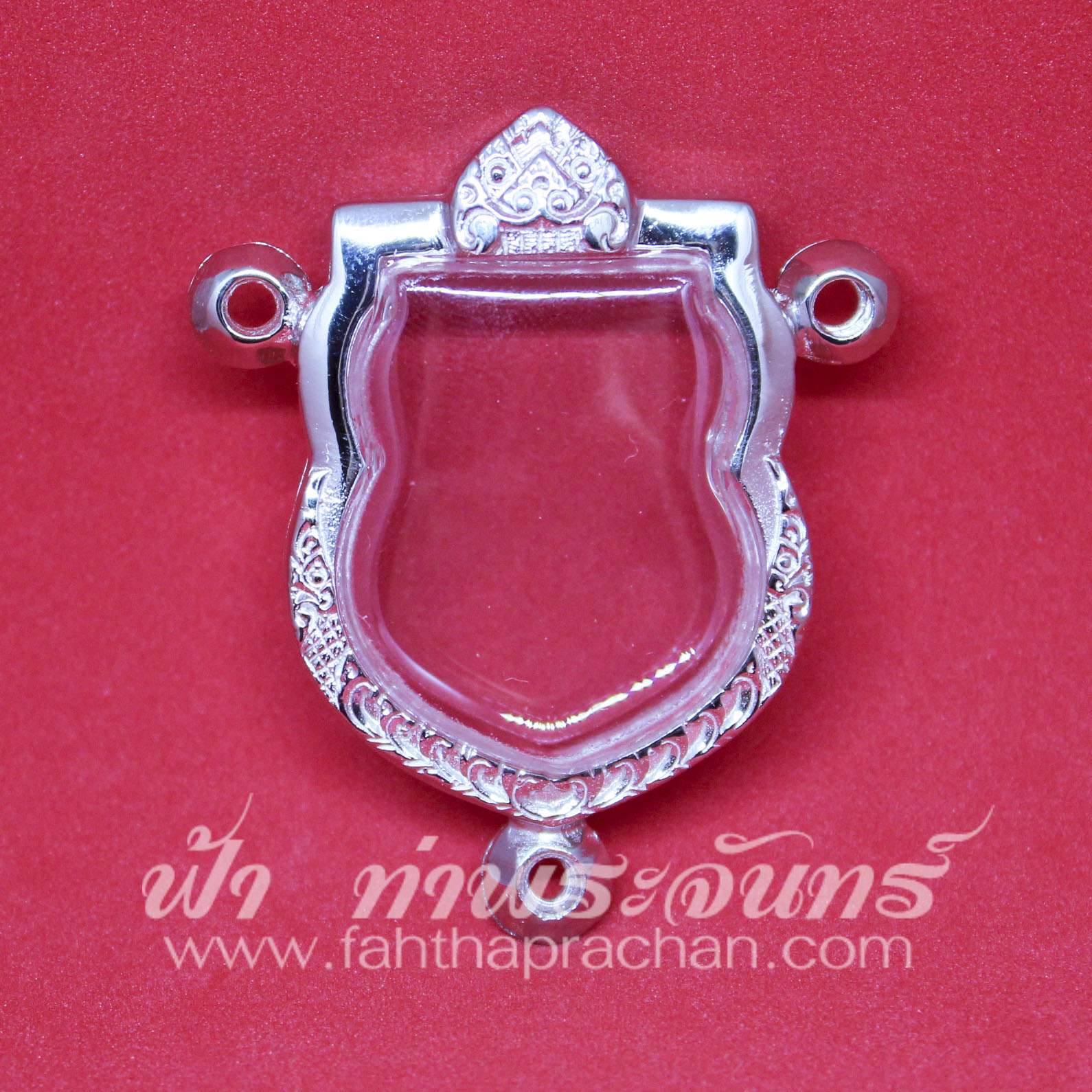 ตลับเหรียญเสมาปู่ทวด เงินขัดเงา สามห่วง
