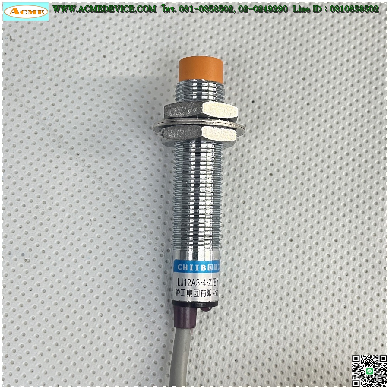 Proximity รุ่น LJ12A3-4-Z/BY, M12, ระยะ 4mm, 3wire, PNP, N0, Unshielded, Inductive