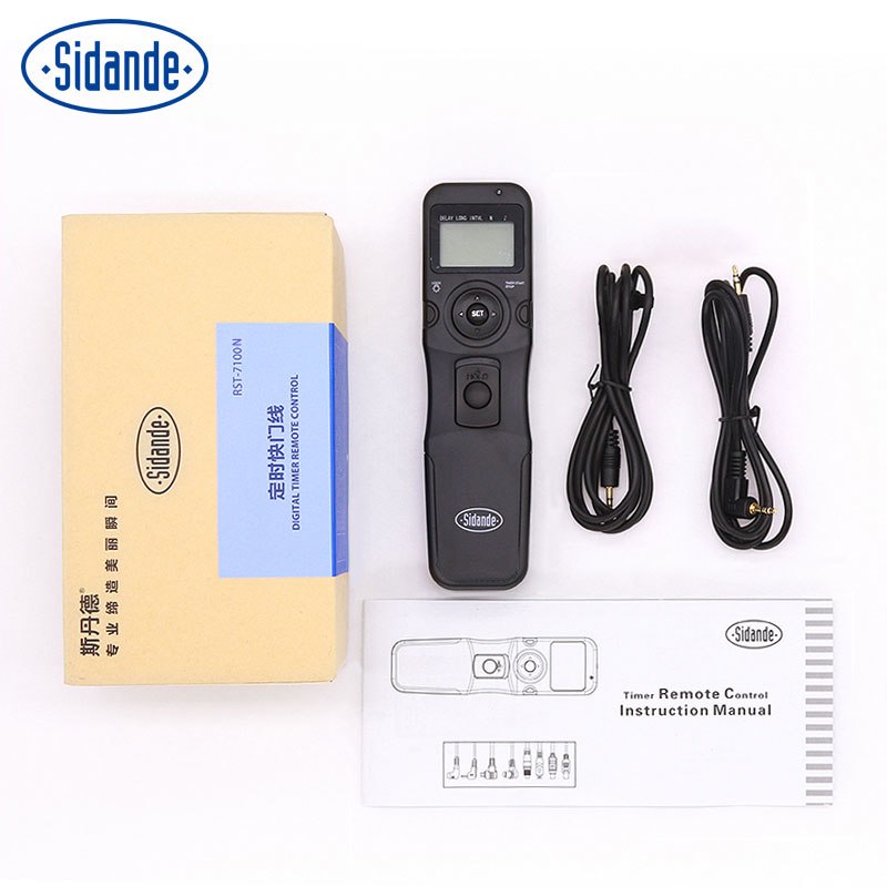รีโมทชัตเตอร์ ยี่ห้อ Sidande รุ่น RST7100 (สายลั่นชัตเตอร์) ใช้สำหรับกล้อง Canon Nikon Sony Samsung Pentax etc ราคาถูก