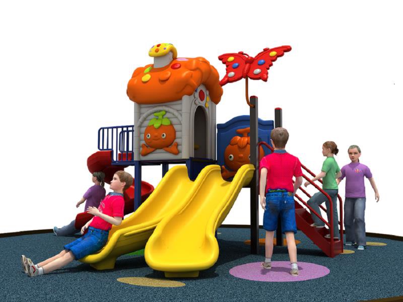 เครื่องเล่นสนามกลางแจ้ง ชุด บ้านผีเสื้อสไลด์วน