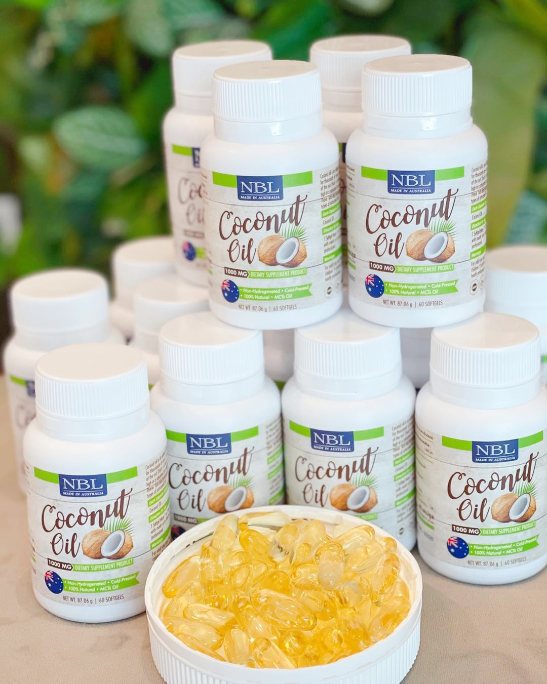 2 ปุก นูโบลิค น้ำมันมะพร้าวสกัดเย็น บริสุทธิ์ 1000 mg. Nubolic Coconut Oil จากประเทศออสเตรเลีย (1 กระปุก 60 เม็ด)
