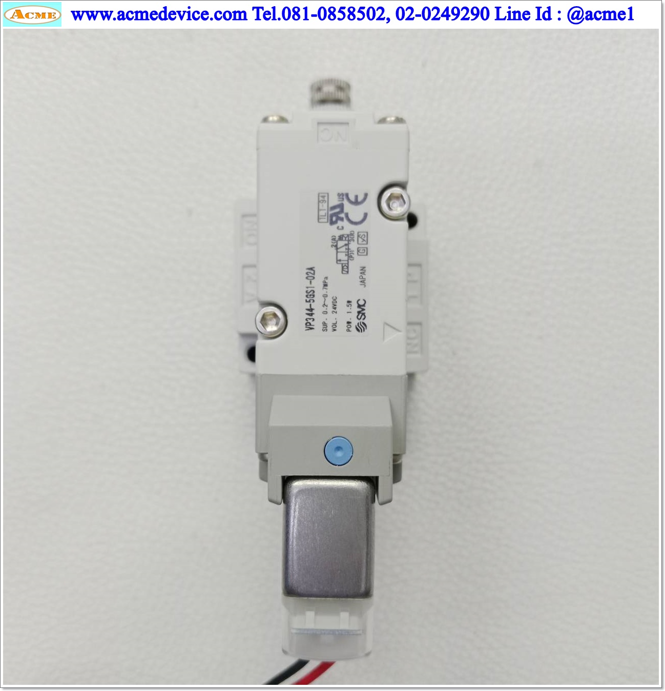 Solenoid Valve SMC รุ่น VP344-5GS1-02A, 3/2, Coil 24Vdc