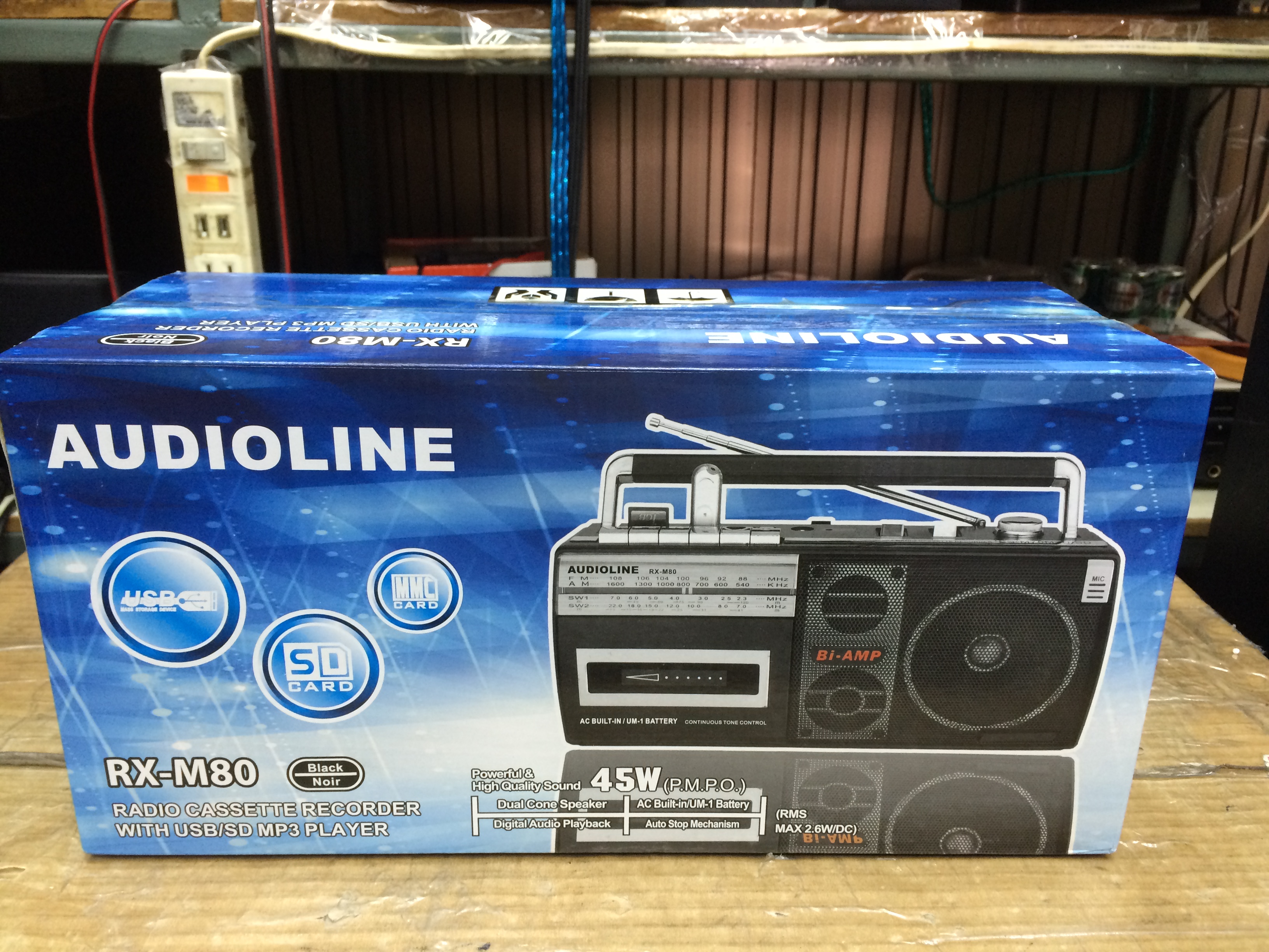AUDIOLINE วิทยุเทป AM-FM-USB รุ่น RX-M80