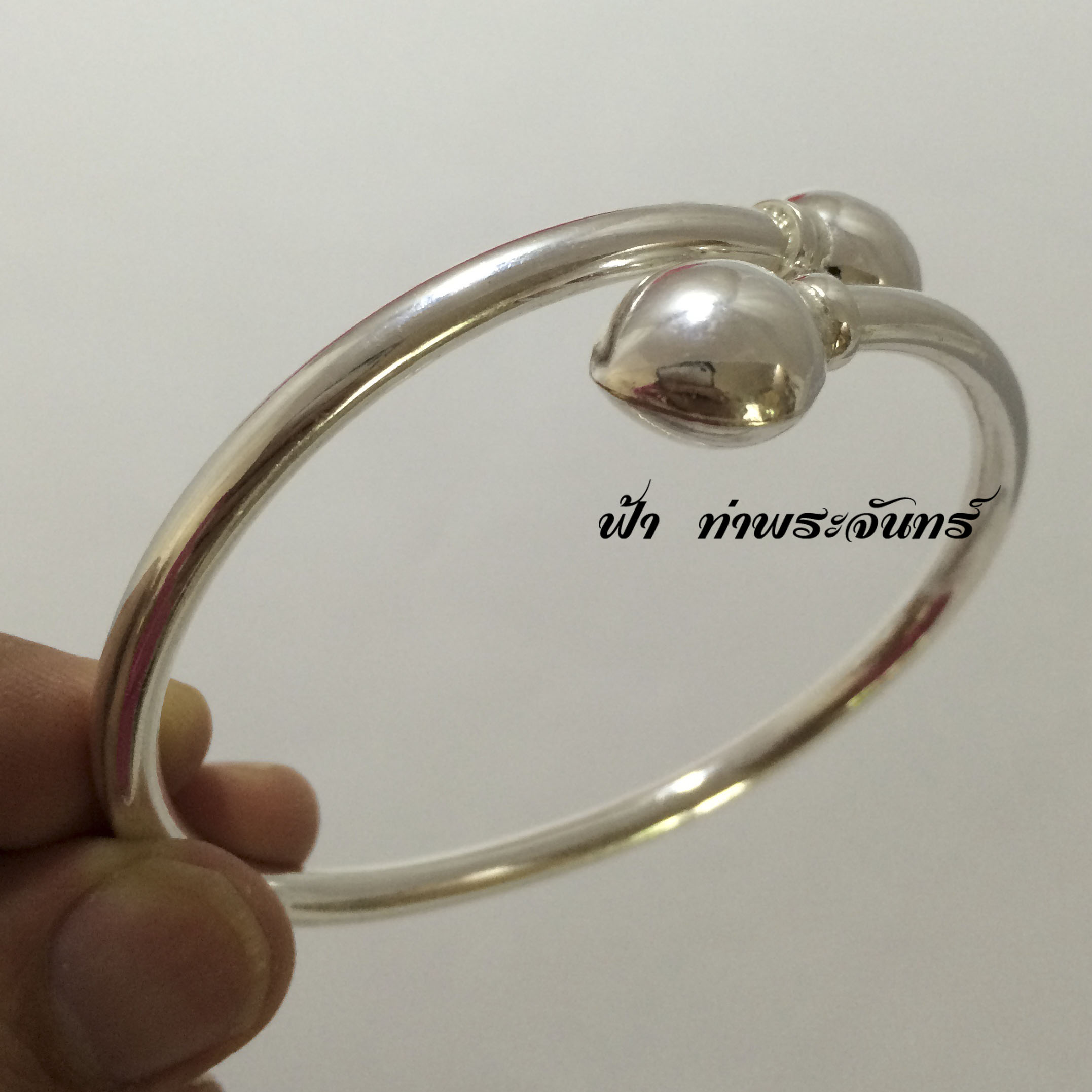 กำไลข้อมือเงิน หัวบัว