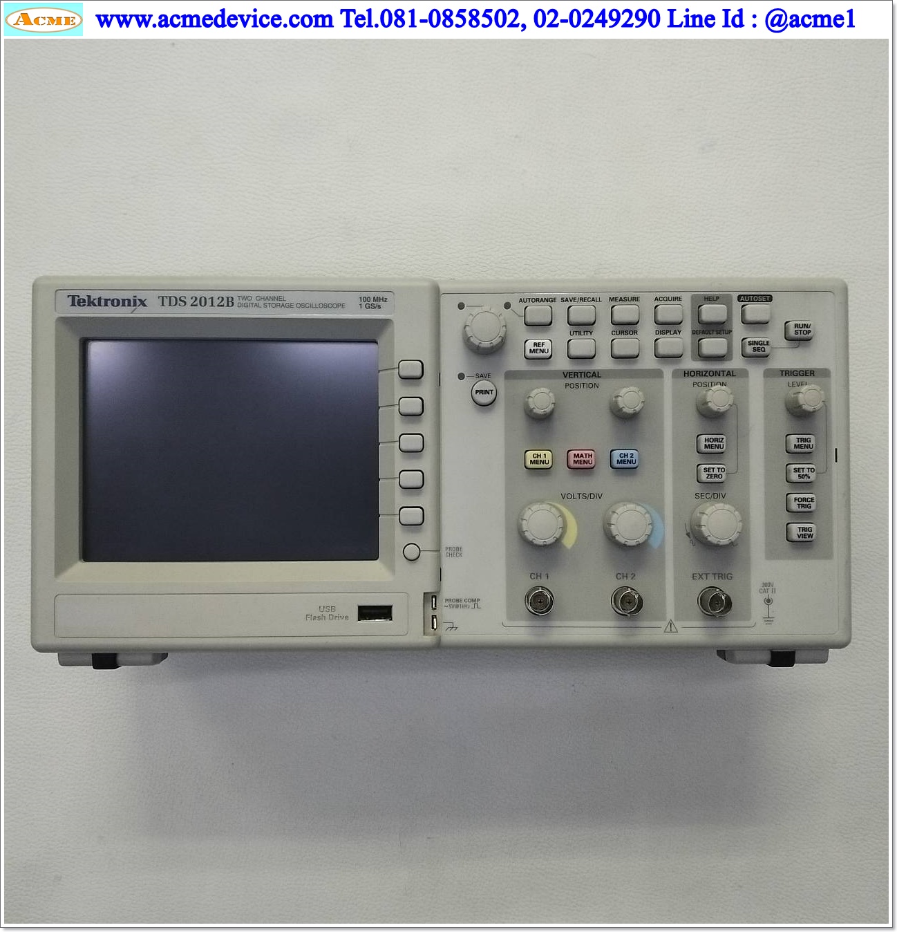 Oscilloscope Tektronix รุ่น TDS2012B, 100MHz, 2 Channels, 1 GS/s