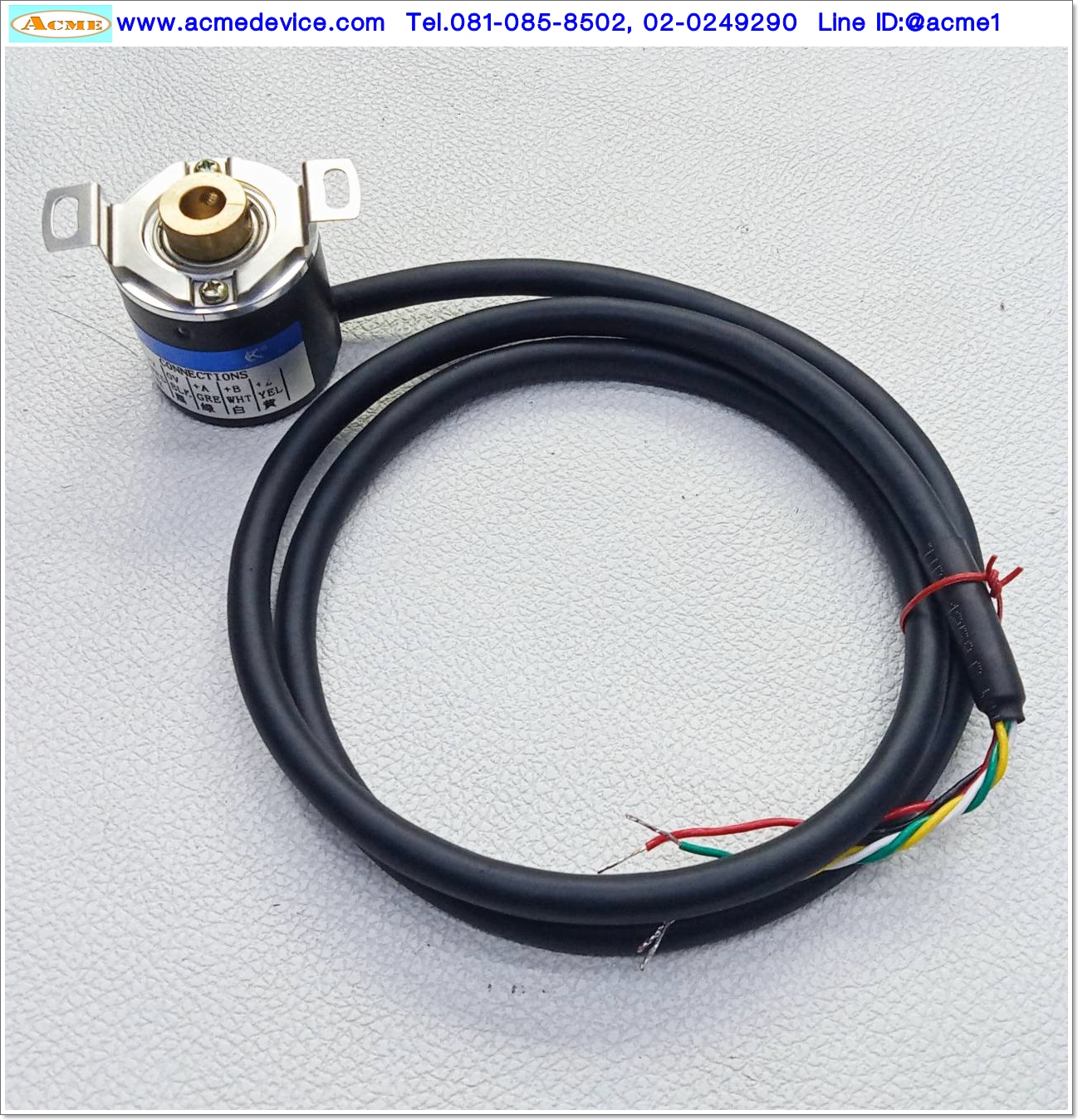 Rotary Encoder KC รุ่น KC38H8-500BM-G05Kx-2M, Power Input 5Vdc, 500P/R, NPN