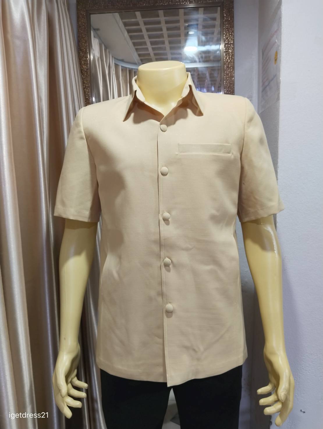 เสื้อซาฟารี สีเหลือง M