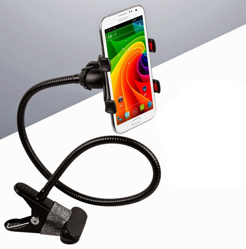 ที่หนีบ/ยึด มือถือ SmartPhone สีดำ (แถมฟรีที่ติดกระจกในรถ)