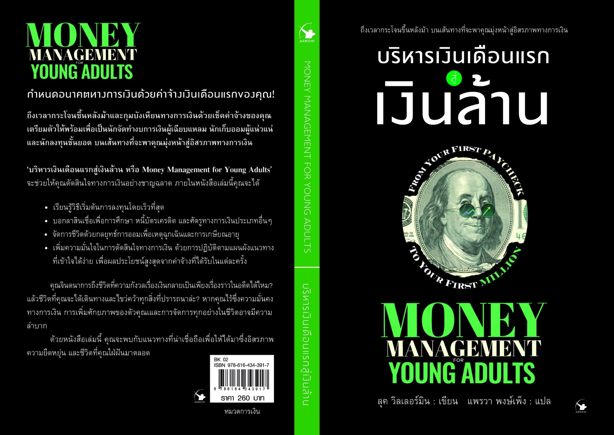 หนังสือเรื่อง บริหารเงินเดือนแรกสู่เงินล้าน : ลุค วิลเลอร์มิน : สำนักพิมพ์ แอร์โรว์ มัลติมีเดีย