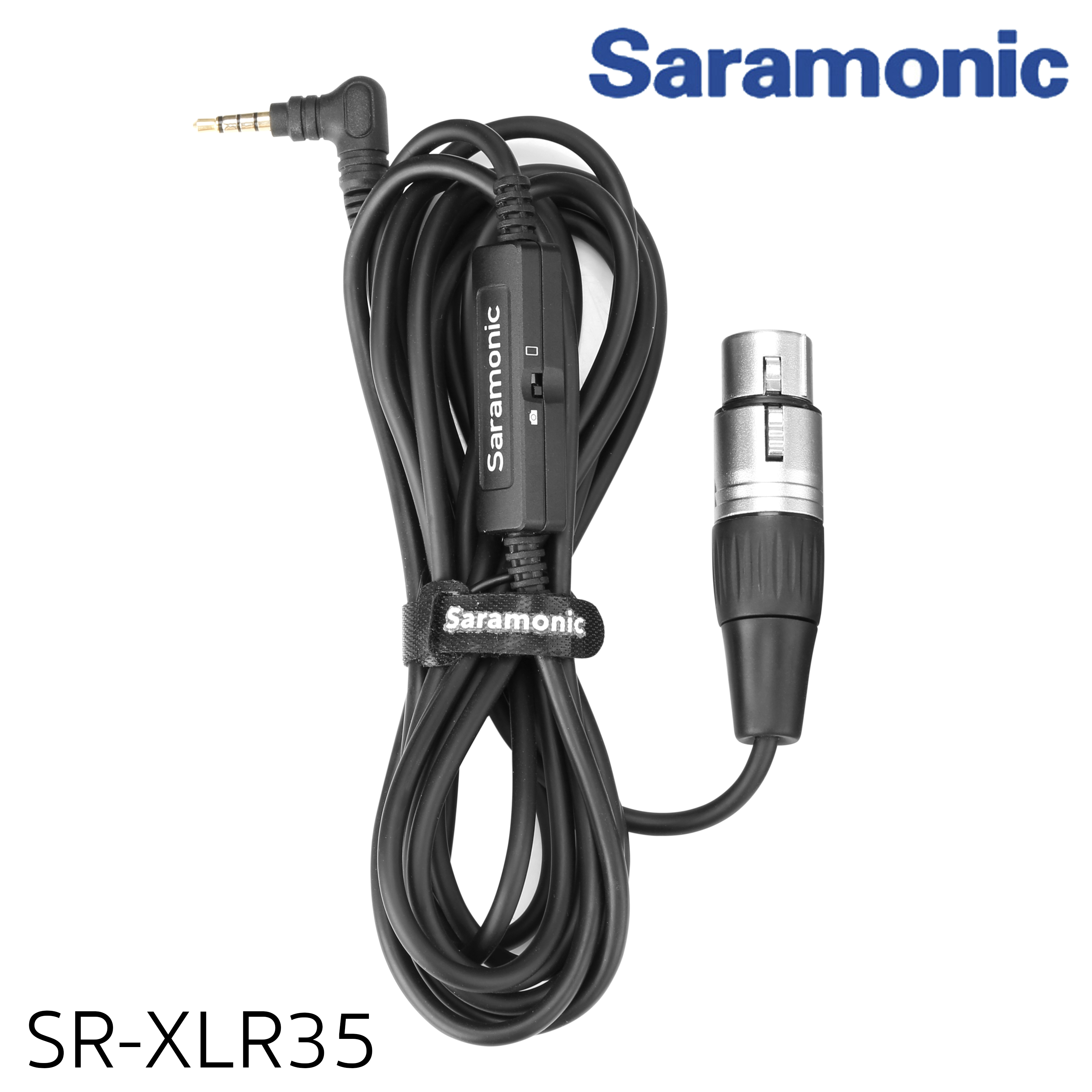 Saramonic SR-XLR35 XLR FEMALE CONNECTOR TO RIGHT-ANGLE 3.5MM TRRS AUDIO ADAPTER รับประกันศูนย์ไทย 1 ปี