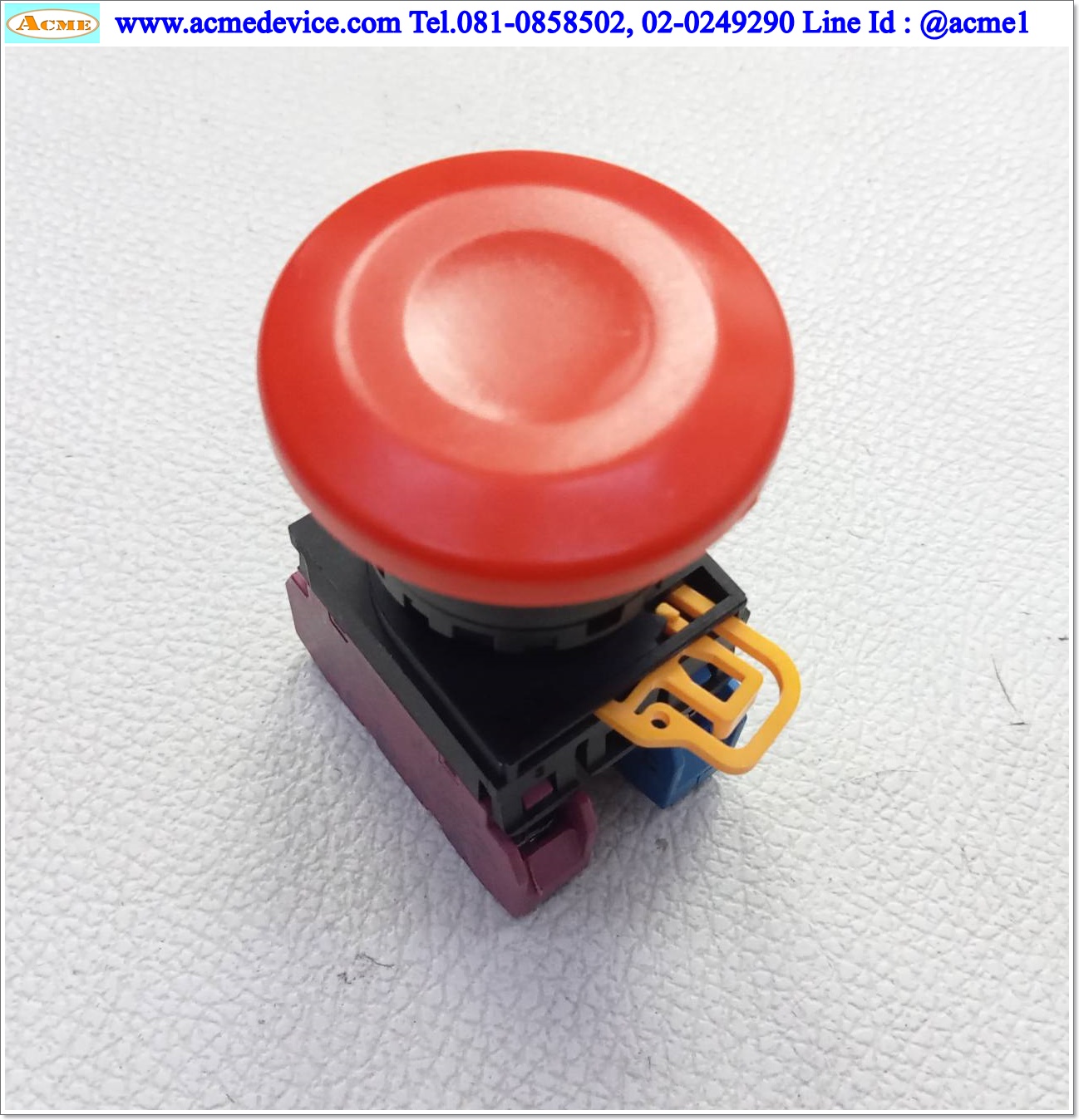 Pushbutton Switch Idec รุ่น YW1B-M4E11R, 1NO, 1NC, ขนาด 22 mm.