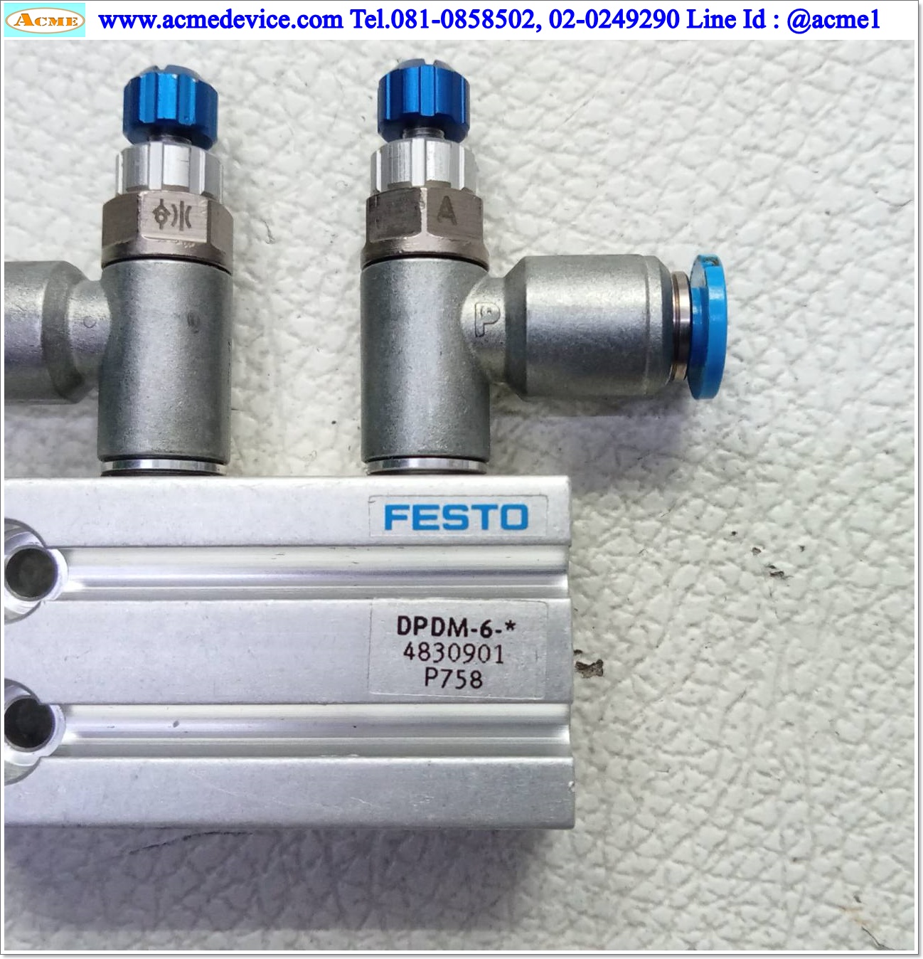 Air Cylinder Festo รุ่น DPDM-6-*, Bore 6 mm., Stroke 10 mm.