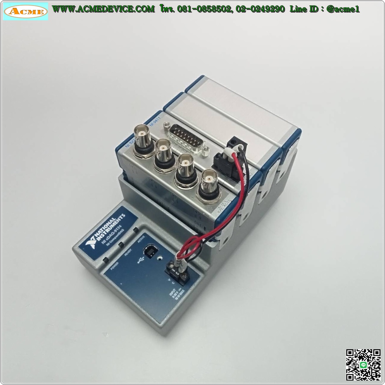 National Instruments รุ่น CDAQ-9174 NI CompactDAQ, NI 9234 4AI +/-5V 24Bit 4CH, NI 9411 6DI +/-5V to 24V 6CH