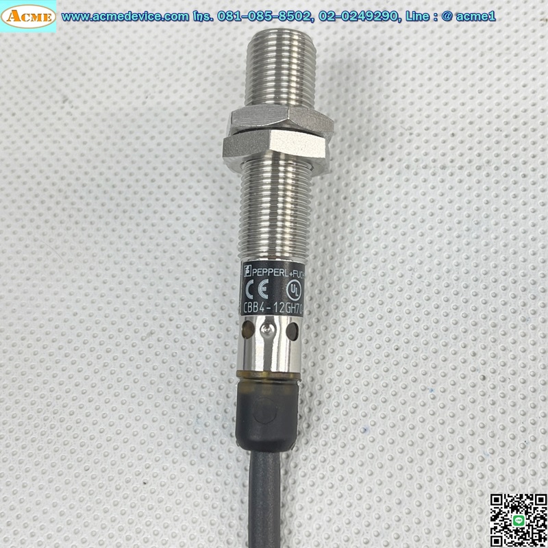 Proximity Pepperl+Fuchs รุ่น CBB4-12GH70-E0, M12, ระยะ 4mm, NPN, NO, Unshielded, Capacitive