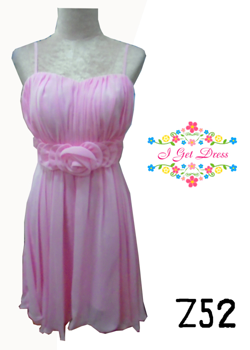 ราตรีสั้นสีชมพูหวาน(ฟรีไซส์)