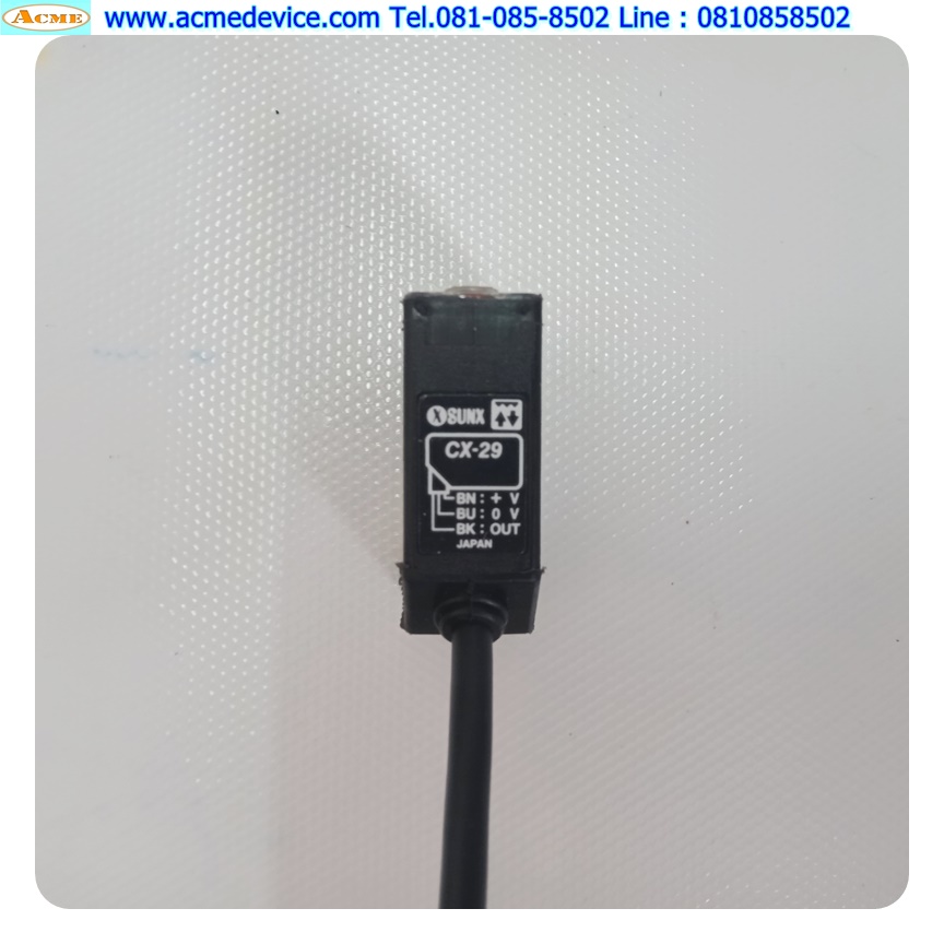 Photoelectric Panasonic/SUNX รุ่น CX-29, ระยะ 0.1-3M, NPN, Light-ON / Dark-ON, (ชนิดมีแผ่นสะท้อน)