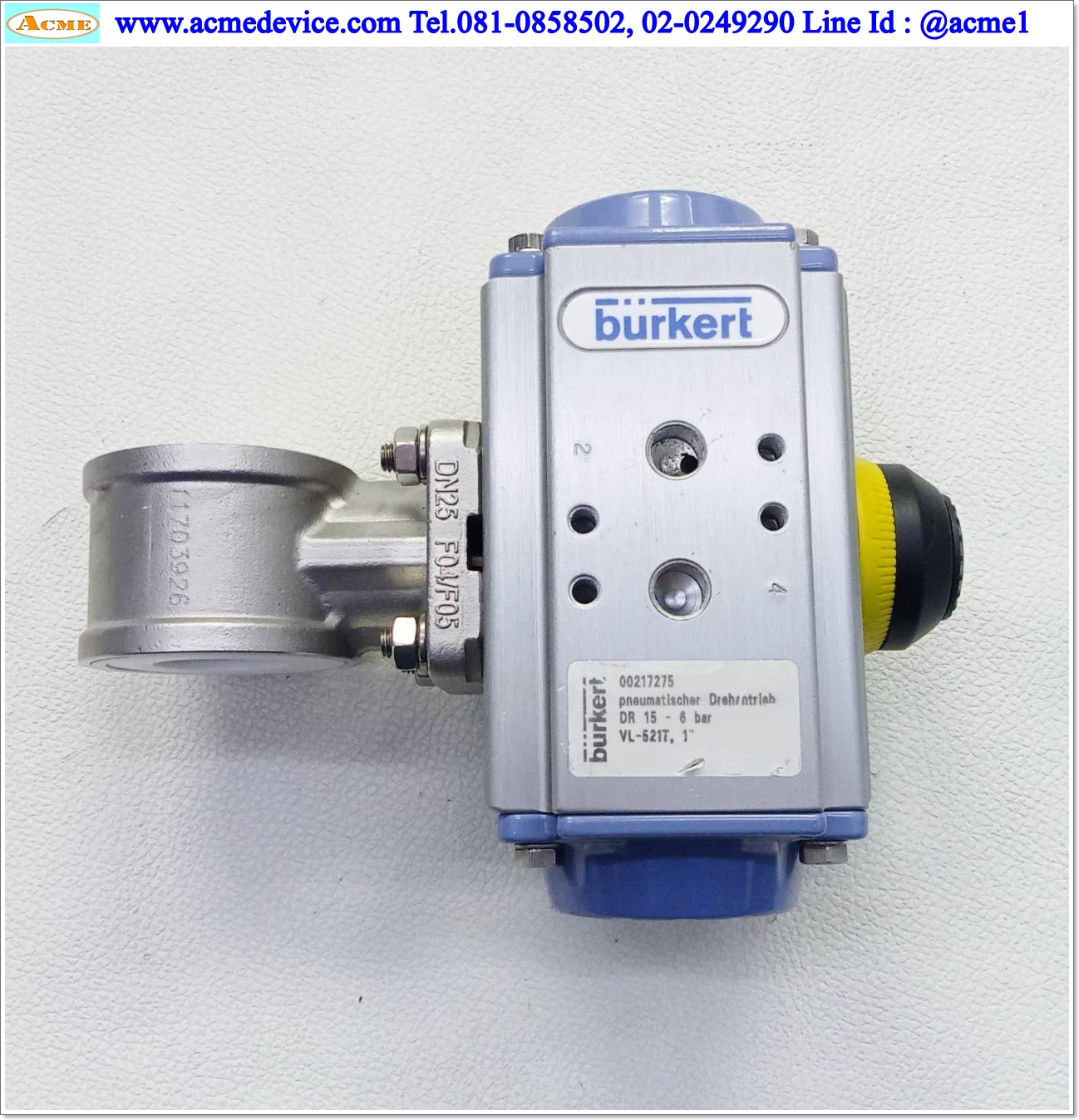 Ball Valve Burkert รุ่น DR00015U F03F05-N-DS-11 AU