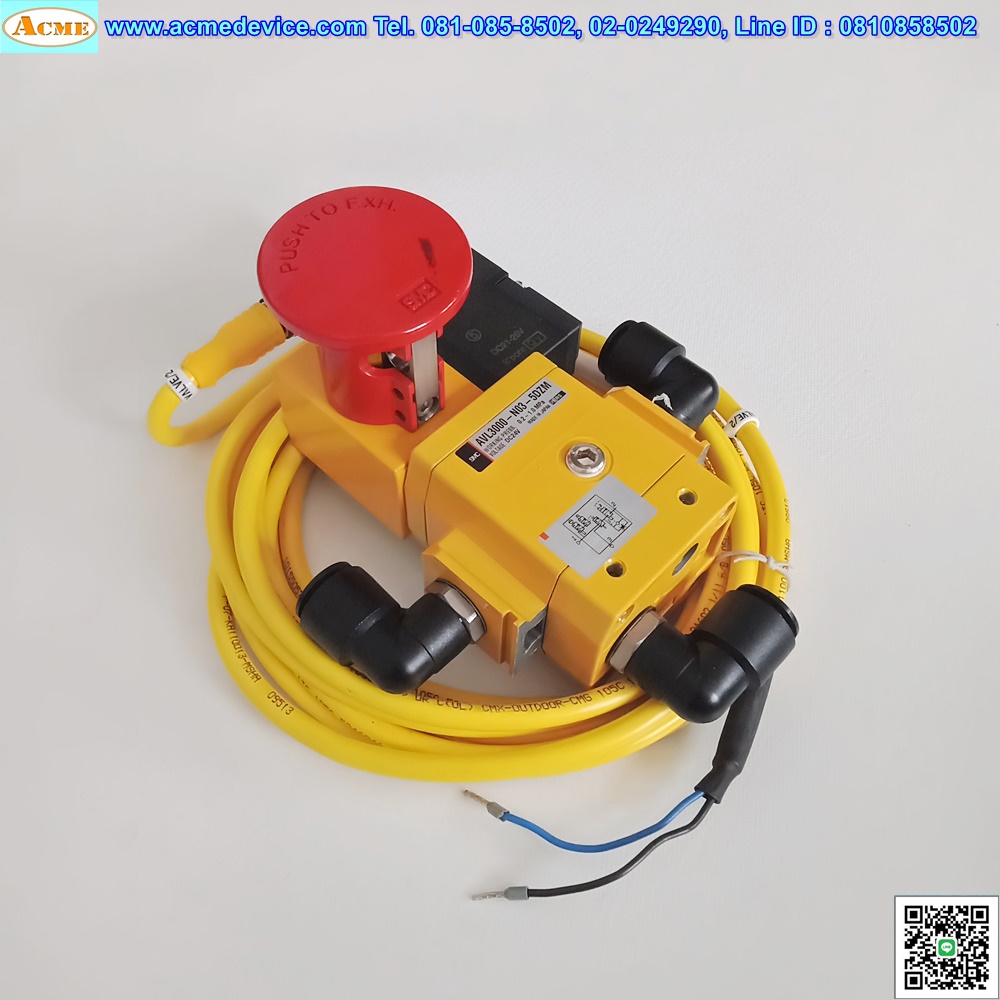 SOFT START-UP VALVE SMC รุ่น AVL3000-N03-5DZM, 0.2-1.0MPa, Soft Start With Lock Out Valve, 24Vdc