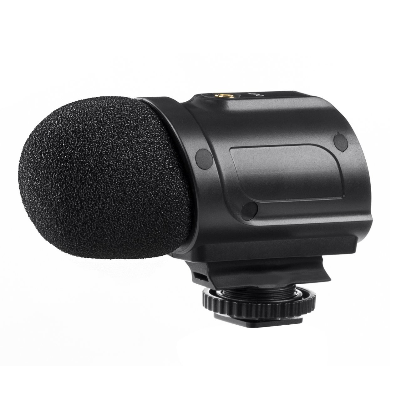 Saramonic SR-PMIC2 Mini Stereo Condenser Microphone with Integrated Shockmount, Low-Cut Filter & Battery-Free Operation for DSLR Cameras & Camcorders