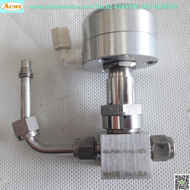 Bellows Valve Parker รุ่น 4A-P4K-11AC-SSV, 1/4"