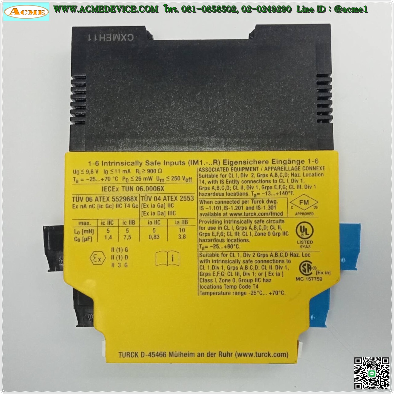 Relay Isolating switching amplifier TURCK รุ่น IM1-22Ex-R, 2-channel