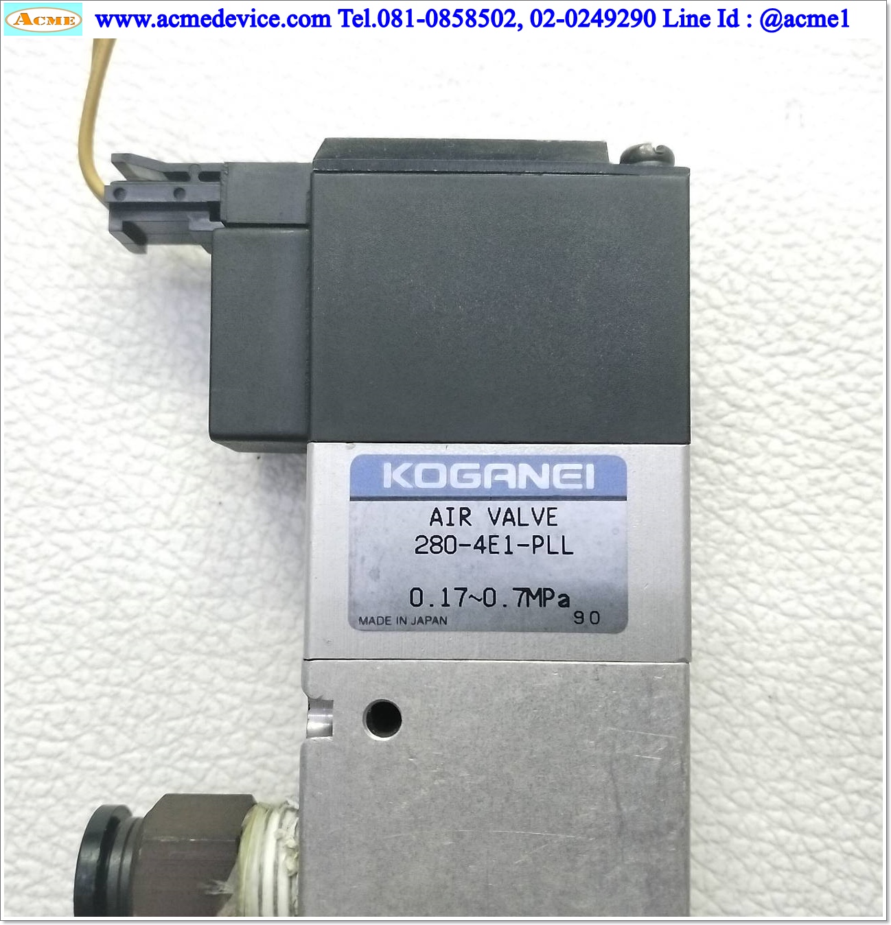 Solenoid Valve Koganei รุ่น 280-4E1-PLL, 5/2, Coil 90-132 Vac