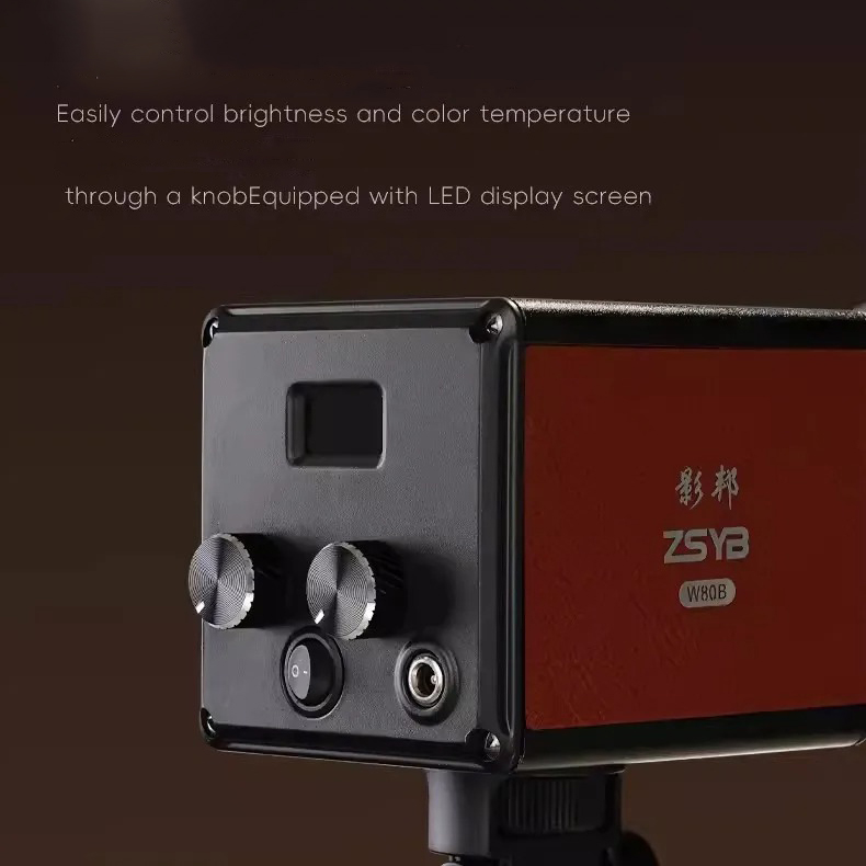 [พร้อมส่ง] ไฟสตูดิโอสำหรับถ่ายภาพและวีดีโอ ZSYB W80B Bi-Color LED Light 2700-5600K มีแบตในตัวพกพาได้