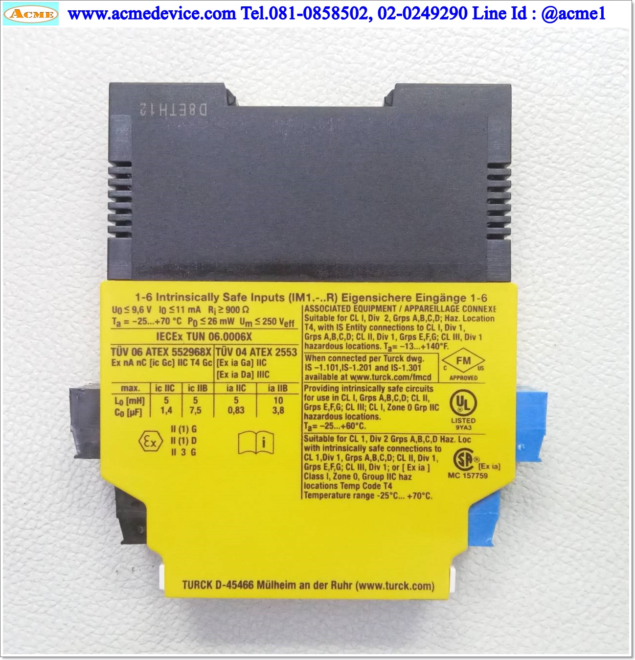 Relay Isolating switching amplifier TURCK รุ่น IM1-22EX-R, 2-channel