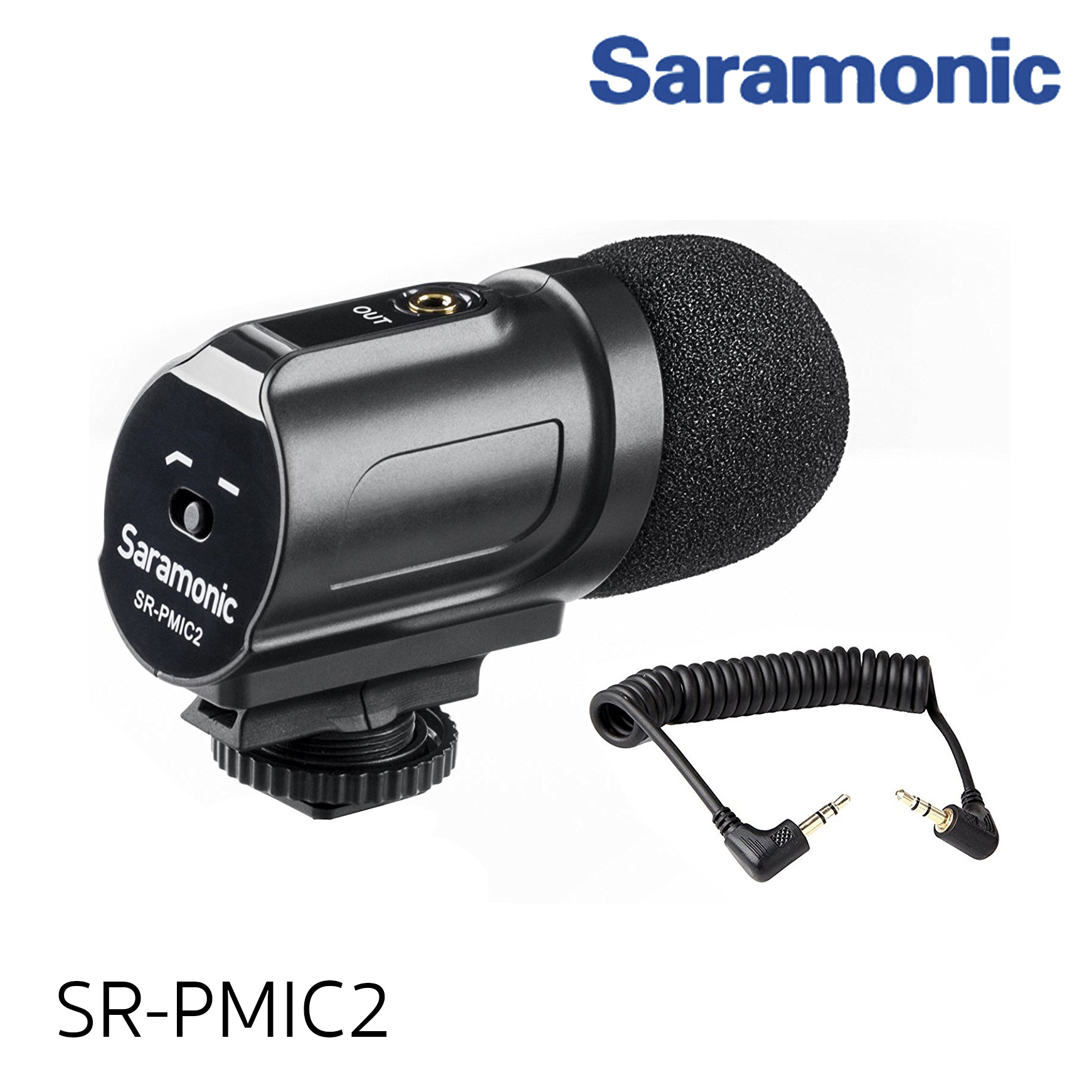 Saramonic SR-PMIC2 Mini Stereo Condenser Microphone with Integrated Shockmount, Low-Cut Filter & Battery-Free Operation for DSLR Cameras & Camcorders รับประกันศูนย์ไทย 1 ปี