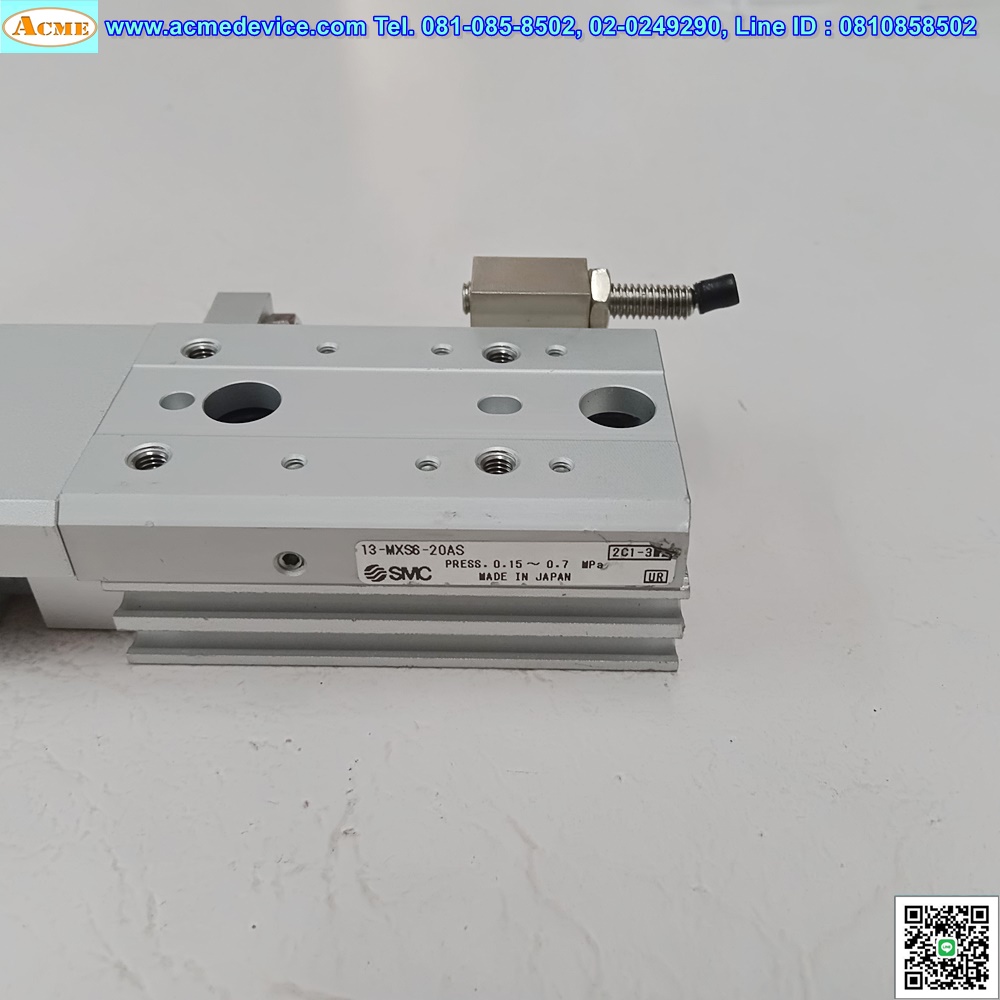 Guide Cylinder SMC รุ่น 13-MXS6-20AS, Bore 6 mm., Stroke 20 mm.