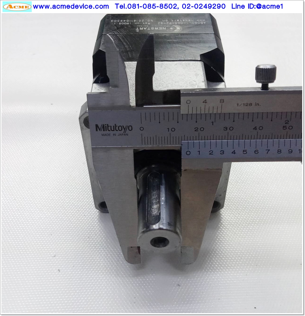 Gear Head Newstart รุ่น AB060L1-005-P2-S2, Ratio 5:1 (เพลาเข้า 14 mm. ออก 16 mm.) for 200w 400w (B)