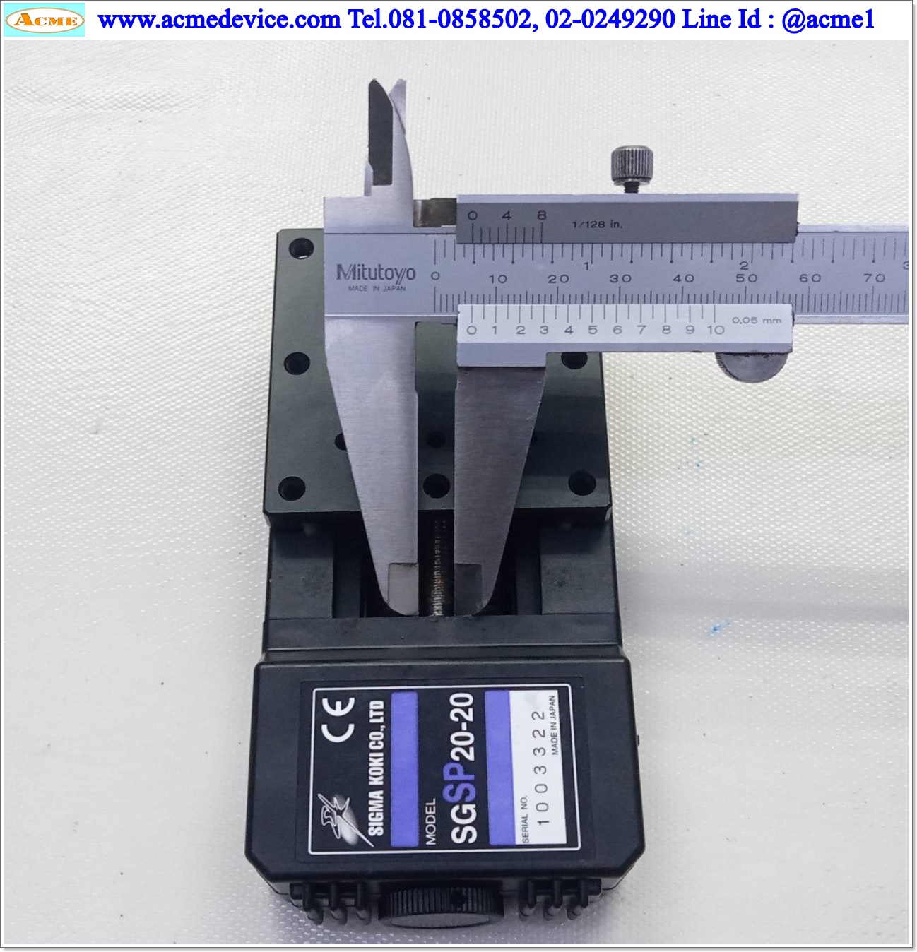 Linear Stage Sigma Koki รุ่น SGSP20-20, ขนาด 60 x 60 mm., Stroke 20 mm., Built-in Stepping 5-Phase, 0.66A, Motorized Stages